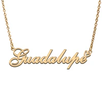 guadalupe name tag necklace personalized pendant jewelry gifts for mom daughter girl friend birthday christmas party present
