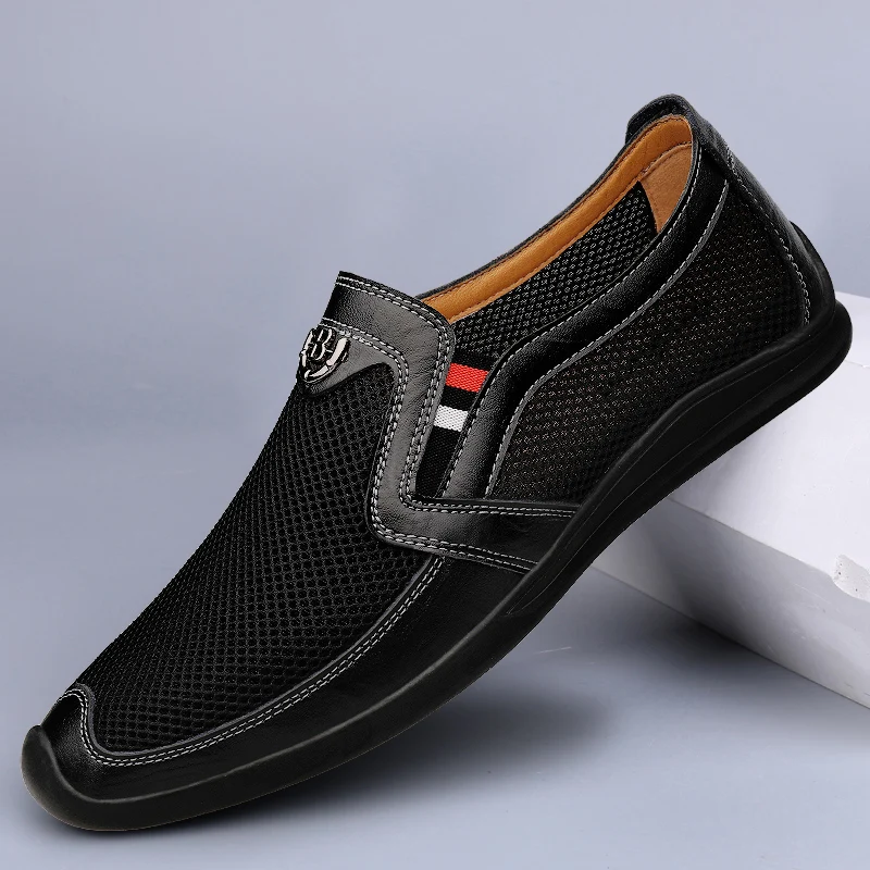 

Leather shoes men's summer 2021 new sandals breathable leather business men's shoes hollow fashion Joker men's shoes