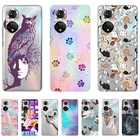 Силиконовый чехол для Honor 50, Роскошный чехол для телефона, 6,57 дюйма, противоударный прозрачный Ультратонкий Мягкий бампер из ТПУ с полной защитой