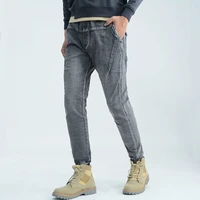 jeans mens slim fit feet leisure pants solid color spring and autumn streetwear tidal current 2022 the new listing best