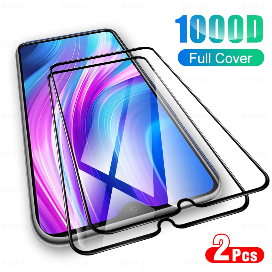 

2Pcs Protective Film Glass For Xiaomi Redmi Note 8 Pro Full Screen Protector Glasses For Xiaomi Redmi Note 8t 9t 9s 9 Pro Phone