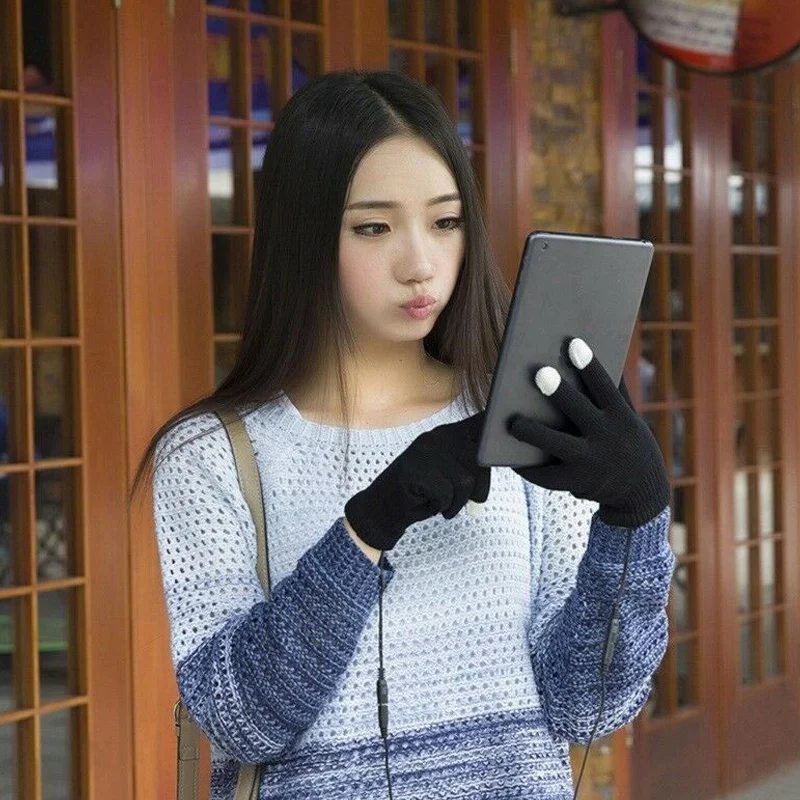 

2020 Heating Gloves Winter Men Women Hand Warmer Heated Knitted Mittens 5V USB Skiing X85