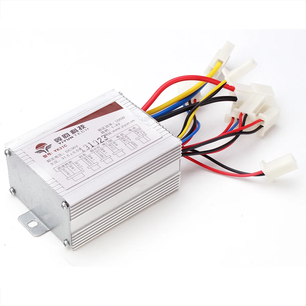 36V 500W мотоцикл контроллер матовый w/дроссель, поворотные ручки подходит для 7/8 дюйма(22,2 мм) для электрического велосипеда
