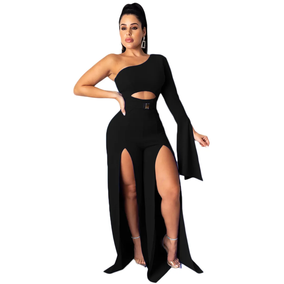 2019 женский прямой длинный комбинезон сексуальный клубный для новечерние с