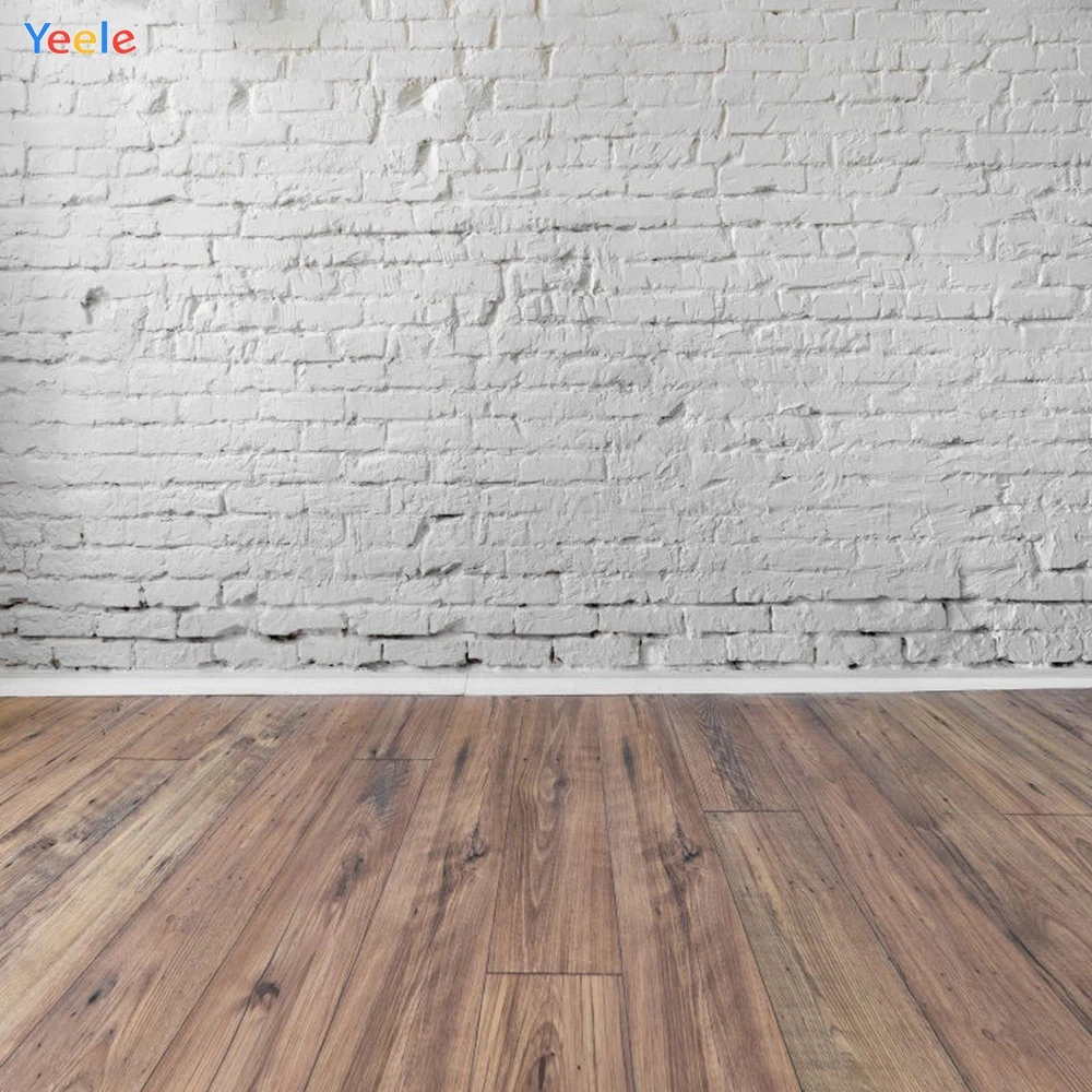 Yeele белые кирпичные стены деревянная доска пол гранж портрет свадебные