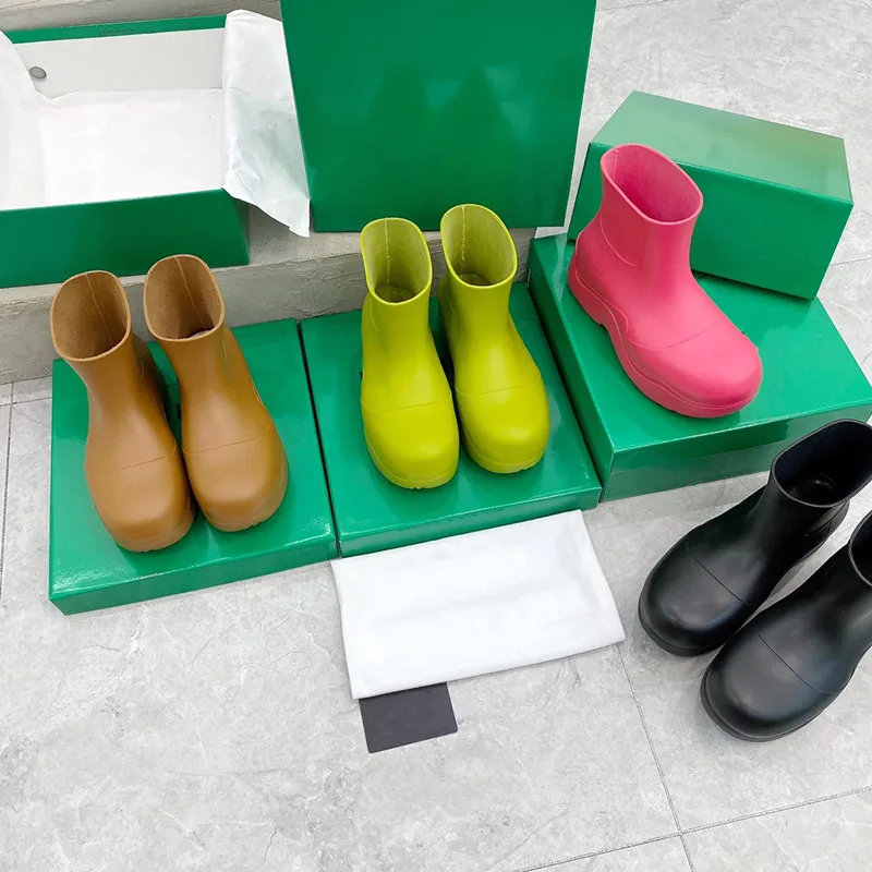 

Роскошные женские резиновые сапоги для дождя, новинка 2021, женские нескользящие водонепроницаемые резиновые сапоги до щиколотки, обувь для ...