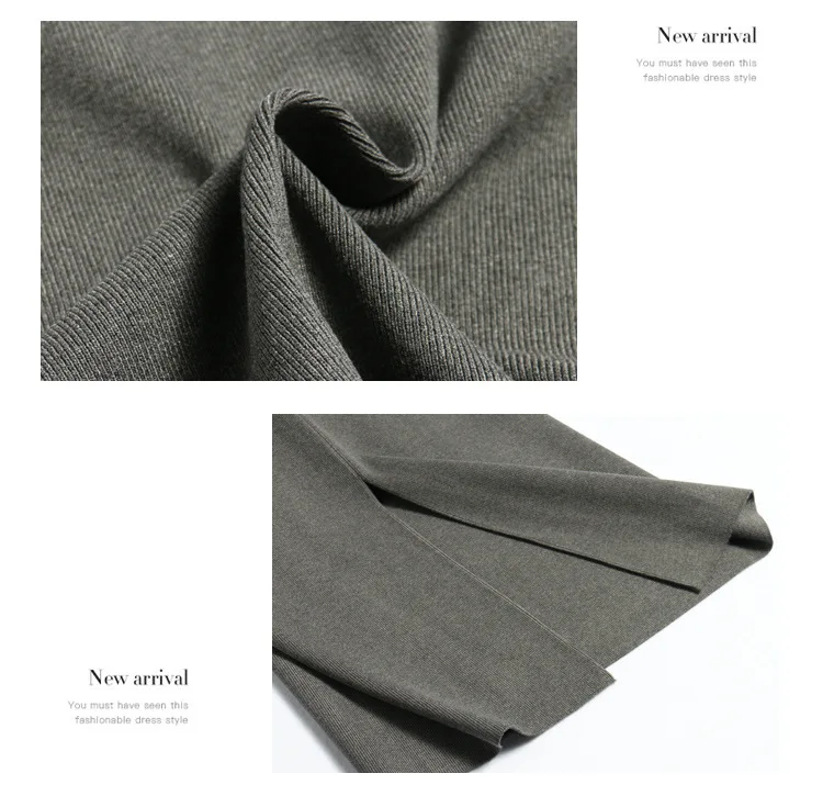 INNASOFAN knitted skirt Women's Autumn-winter sexy high waist skirt Fashionable high-end chic long solid skirt