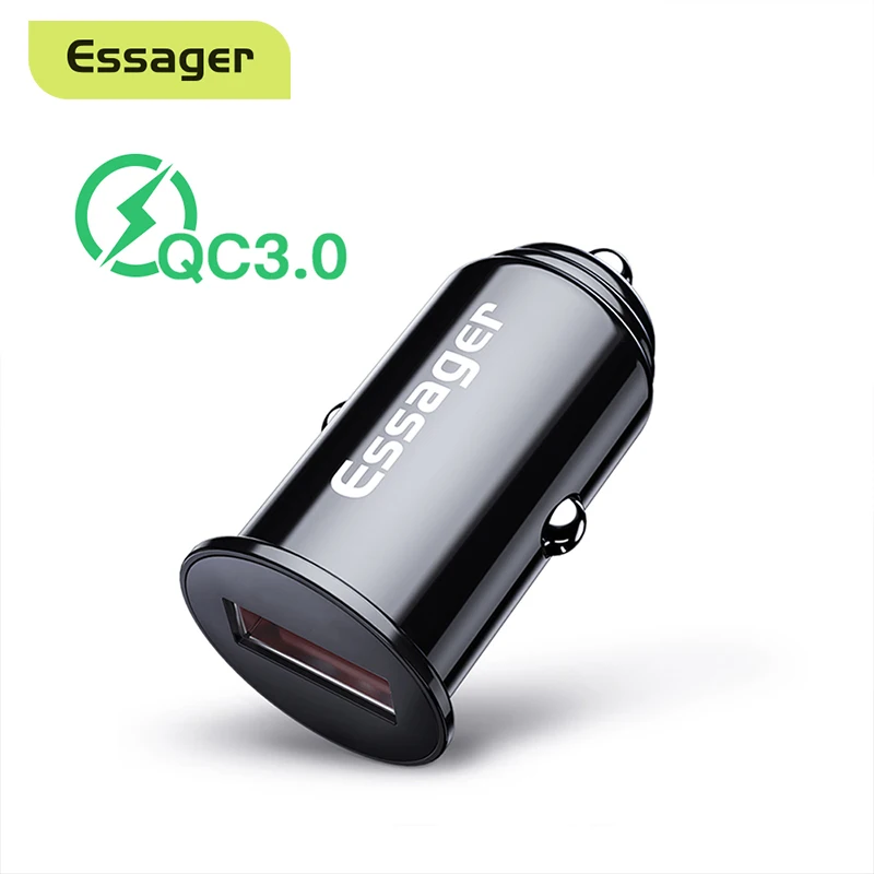 Автомобильное зарядное устройство Essager Mini USB быстрая зарядка 3 0 автомобильное для