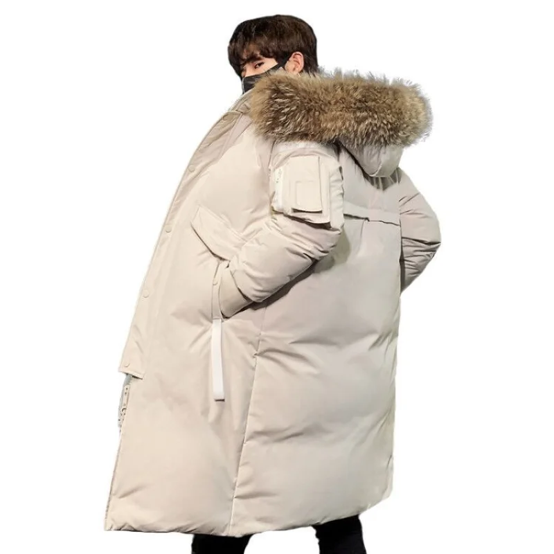 Мужской пуховик средней длины с воротником-стойкой | Мужская одежда