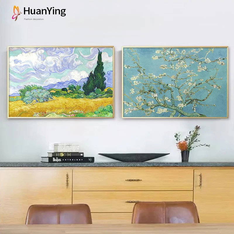 

Van Gogh Canvas Print Famous Almond Blossom Oil Painting Reproduction Impressionist Flower Wall Art Picture Cuadros Home Decor