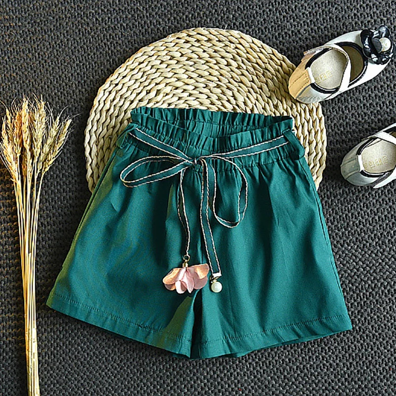 

Fashion Girls Sets New Spring Summer Floral Children Sleeveless T-shirt+Solid Shorts 2PCS Summer Girls Outfits Set Clothes 2-7T