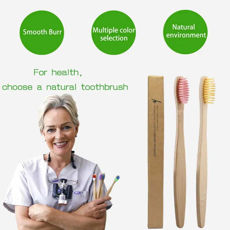100 шт./упаковка Деревянные Зубные щётки|Зубные щетки| |