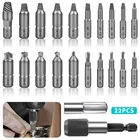 22 шт. поврежденный винт сверло для извлечения экстрактор сверла набор сломанных Скорость из извлекатель для болта болт снос, инструмент для удаления