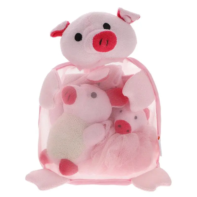 

5Pcs Cartoon Baby Bath Sponge Brush Shower Mesh Ball Towel for Toddler Kids