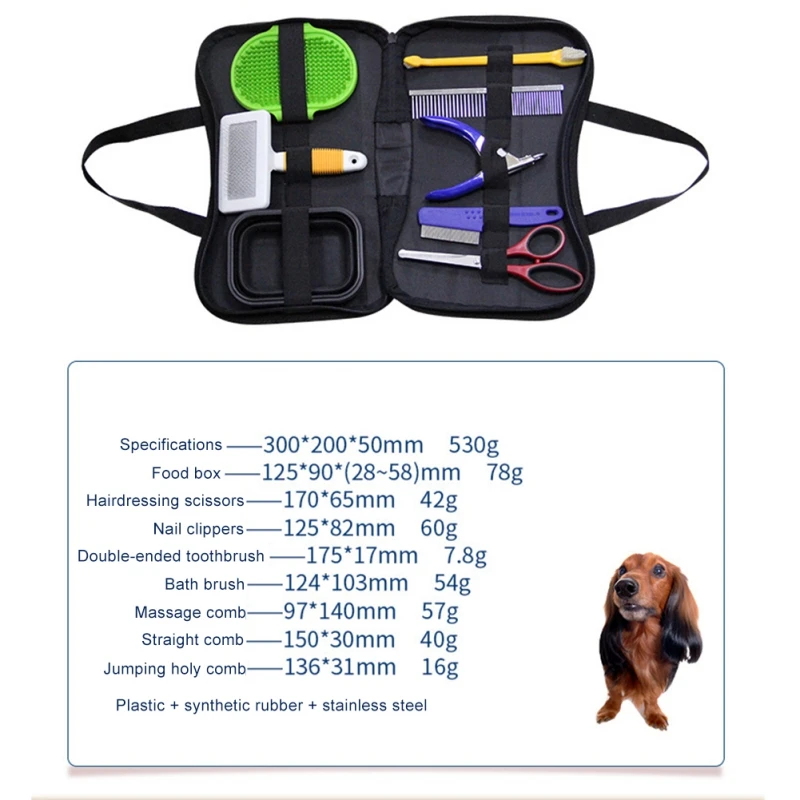 

Pet Grooming Tool Dog Travel Set Comb Brush Set toothbrush 2020 Hot