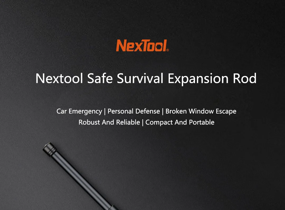Xiaomi Nextool безопасный стержень расширения выживания автомобиля Аварийный Личная защита сломанное окно Escape Прочный портативный телескопический стержень