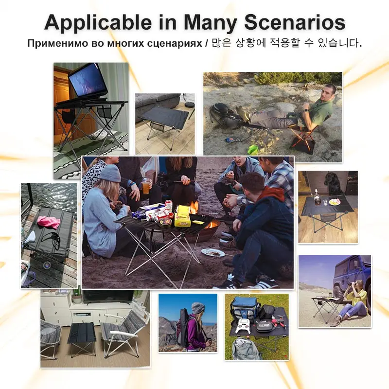 

Portable Outdoor Camping Table Foldable Desk Furniture Computer Bed Ultralight Aluminium Hiking Climbing Picnic Folding Tables