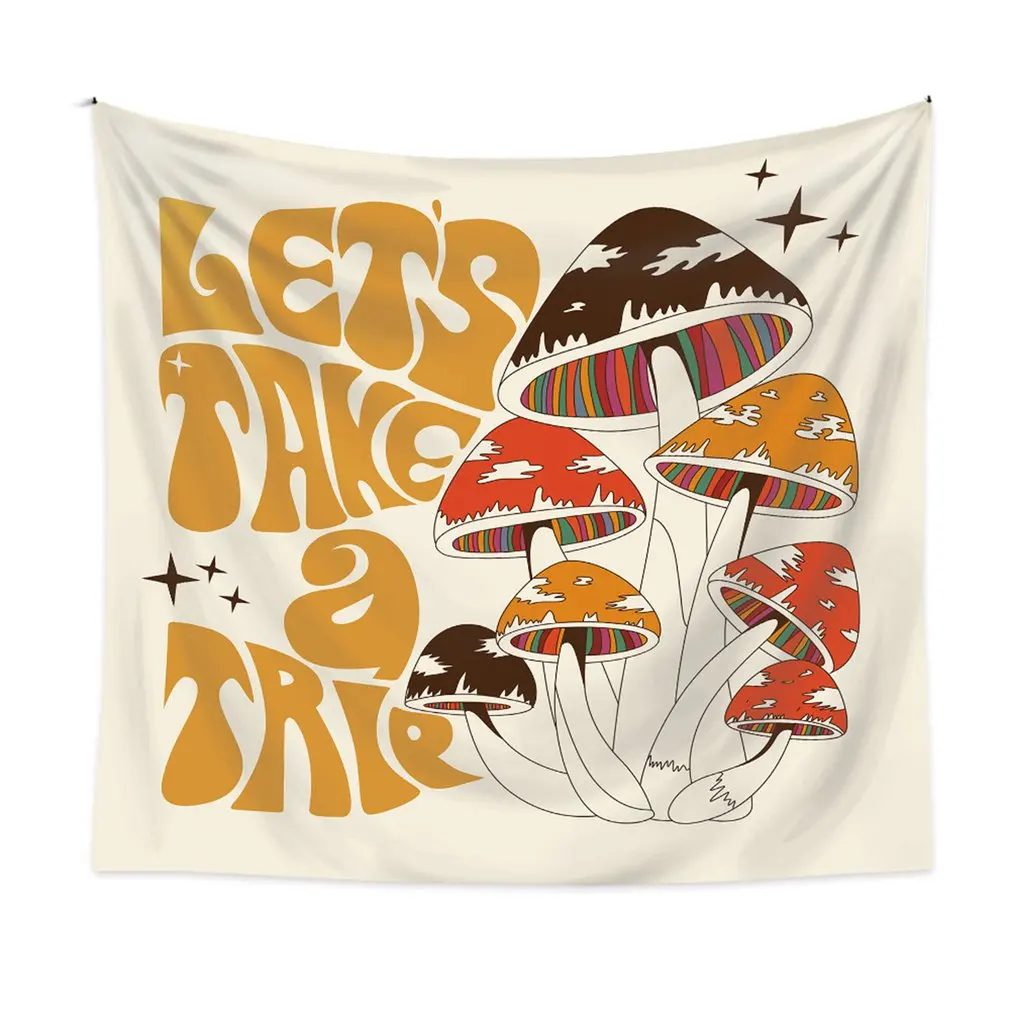

Mushroom Tapestry Wall Decor Girls Dorm Wall Hanging Aesthetic Room Lets Take A Try Psychedelic Wall Decoration