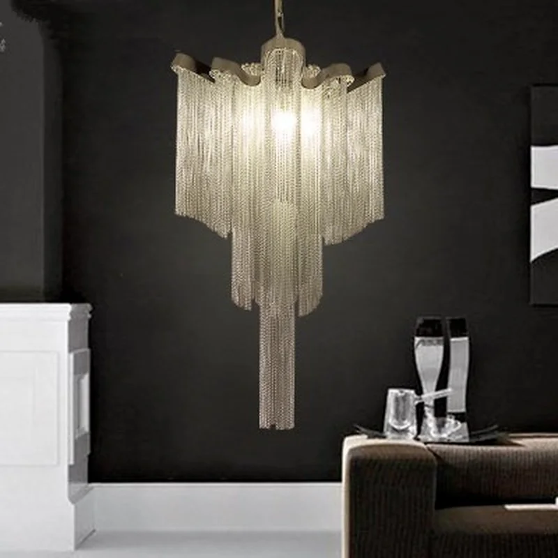 Modern Aluminum Pendant Lamp Luxury Chains G9 Base Indoor Hanging Lights For Bar Dining Room Living Bedroom(DQ-50) | Лампы и освещение