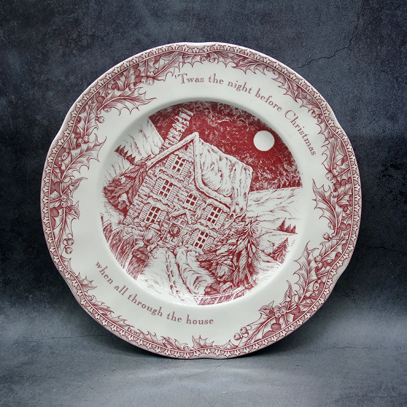 Ночная керамическая тарелка Twas посуда для стейка стандартная Мраморная