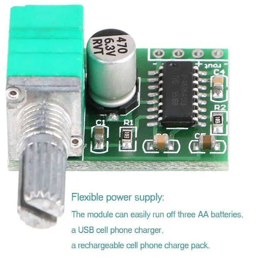 Супер Мини PAM8403 DC 5 В 2 канала USB цифровой аудио усилитель плата модуль 3 Вт