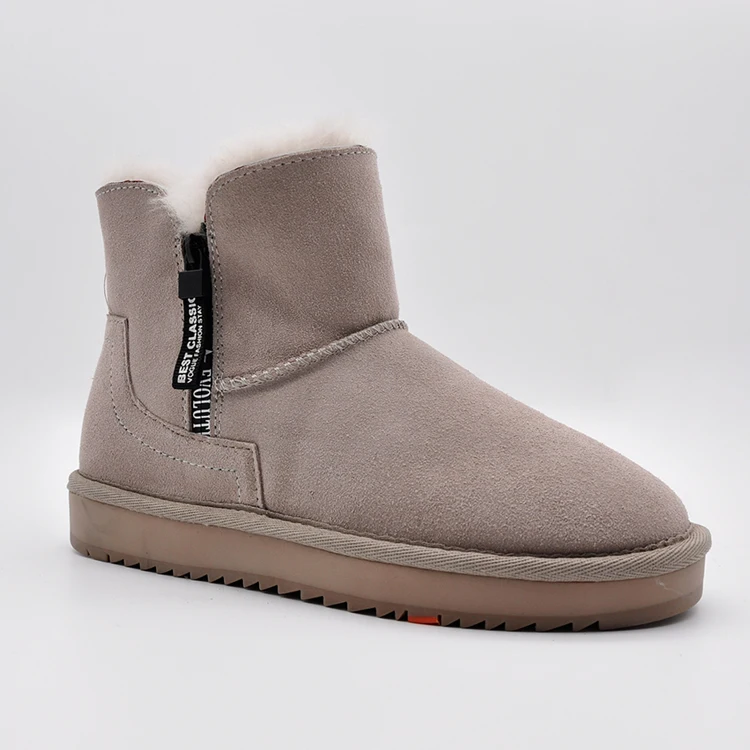 

Wholesale Classic Zipper Style Fur Ankle Boots Women Snow Boots