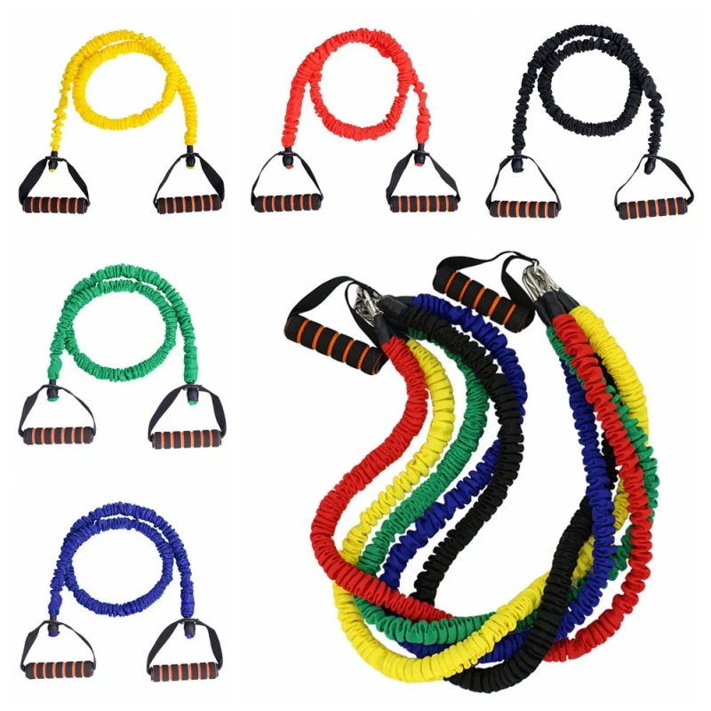

Home Gym Yoga Fitness Resistance Chest Expander Rope Workout Muscle Fitness Rubber Elastic Bands For Sports Exercise