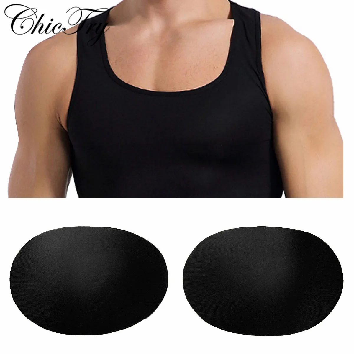 1 пара самоклеящиеся невидимые Мягкие подушечки для мышц груди мужские усилитель