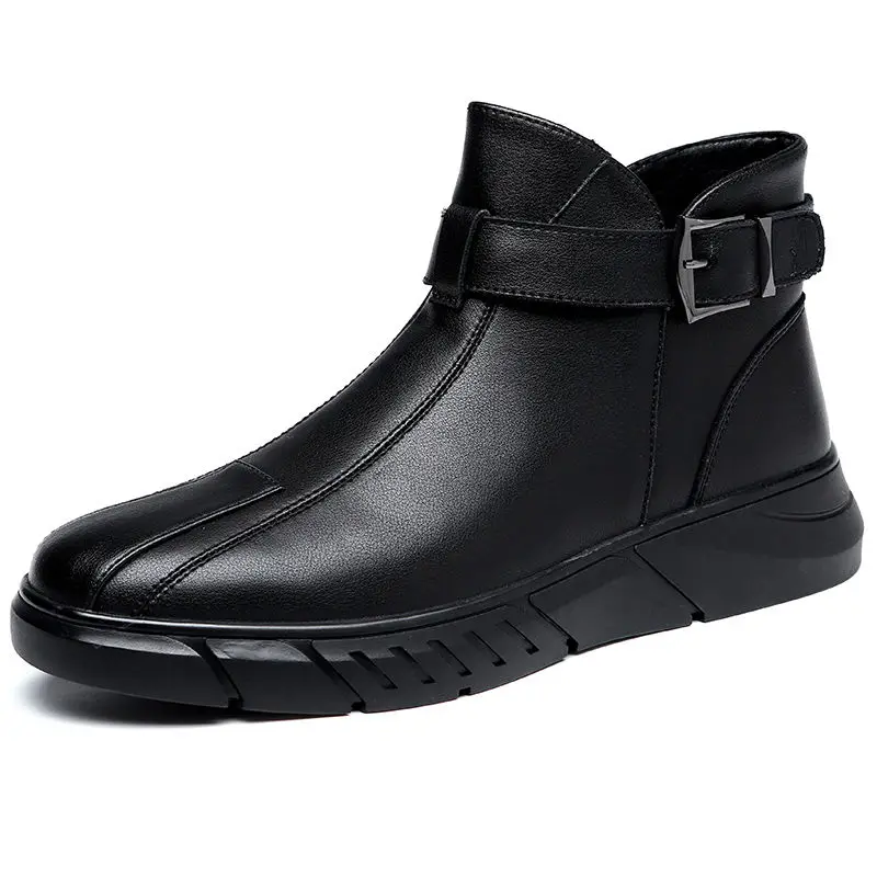 Ботинки Martin мужские зимние из мягкой кожи повседневные полуботинки уличная