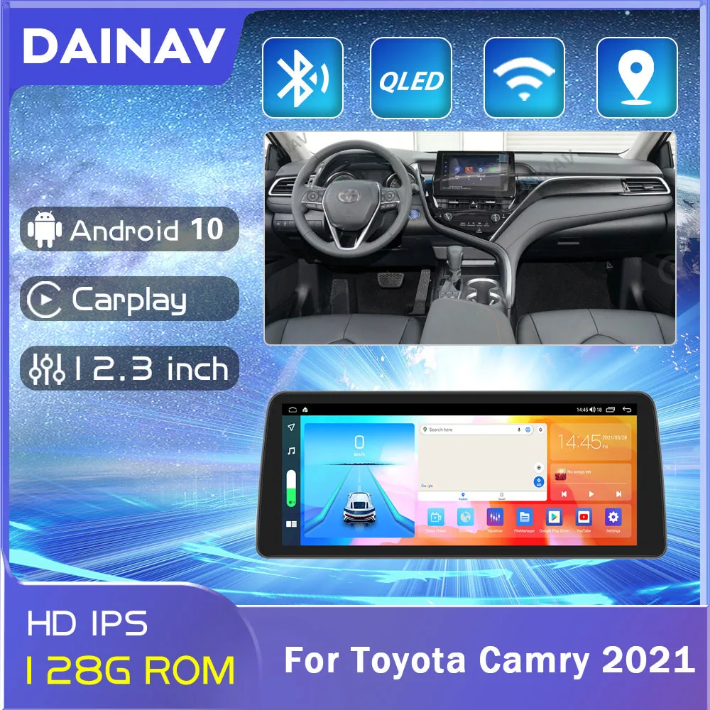 

Android для Toyota Camry 2021 мультимедийный видео GPS-навигатор Автомобильный радиоплеер автомобильный аудио стерео