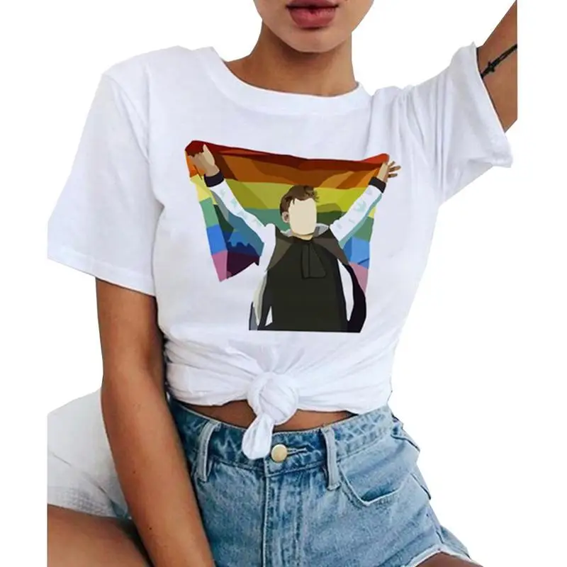 Мужская футболка с принтом Любовь побеждает женский Би гей Love Is и изображением