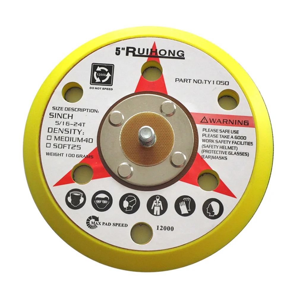 

Parts Sanding Disc Supply 1pcs 6-Holes Flocking Backing Pad Polyurethane