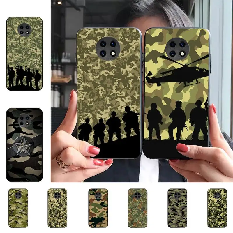 

Army Green Camouflage Phone Case For Redmi 9 5 S2 K30pro Silicone Fundas for Redmi 8 7 7A note 5 5A