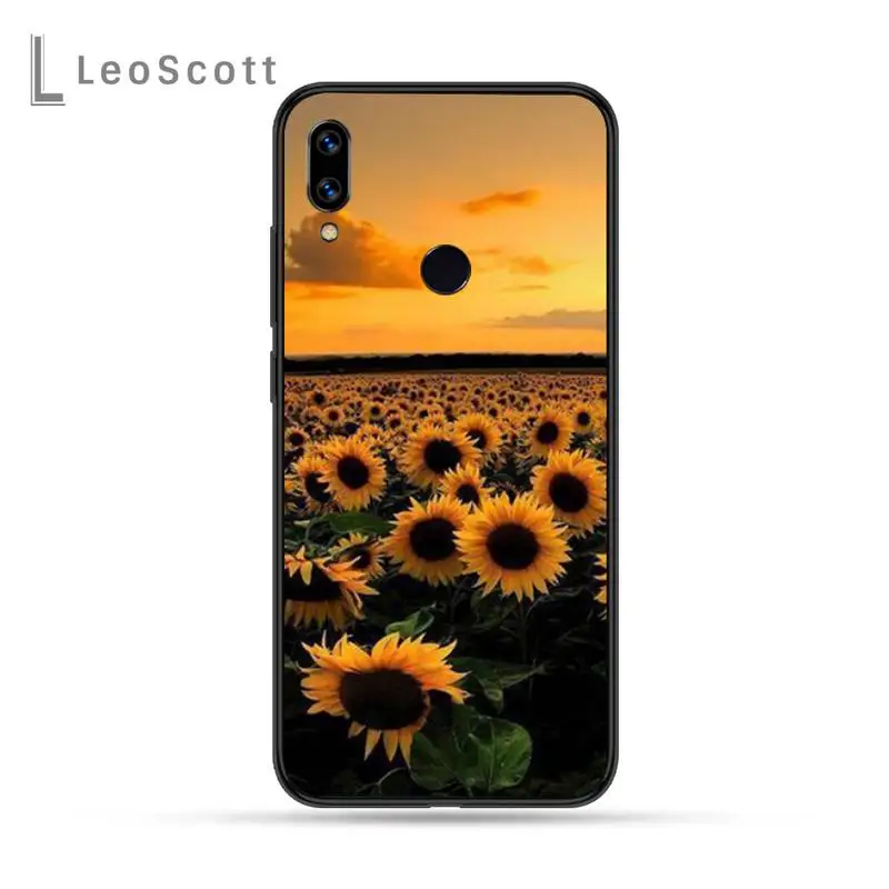 

Yellow sunflower flower Phone Case For Xiaomi Redmi Note 4 4x 5 6 7 8 pro S2 PLUS 6A PRO