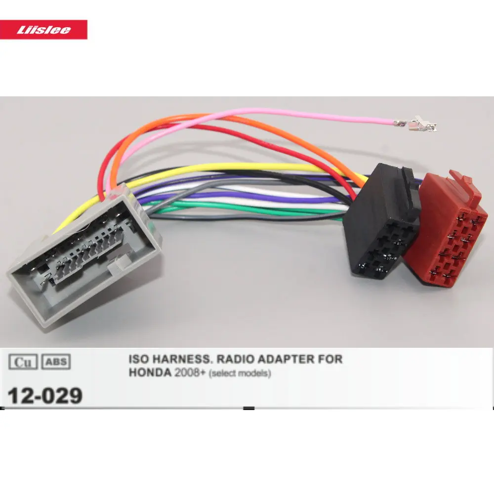 DIN ISO Жгут адаптер для HONDA Elysion/City/Airwave/Freed Car Factory Radio 24 штыря Мужской Кабельный CU-ABS