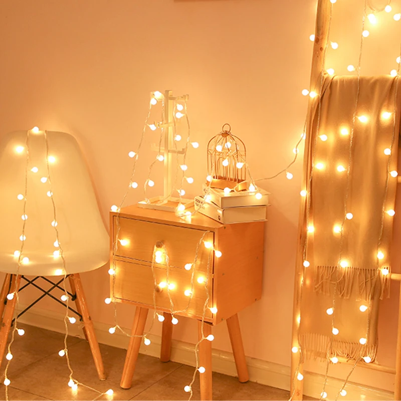 Holiday Light Chain Ball LED String Lighting 300CM 6M USB Lamp Bulb Waterproof Outdoor Wedding Christmas Led | Лампы и освещение