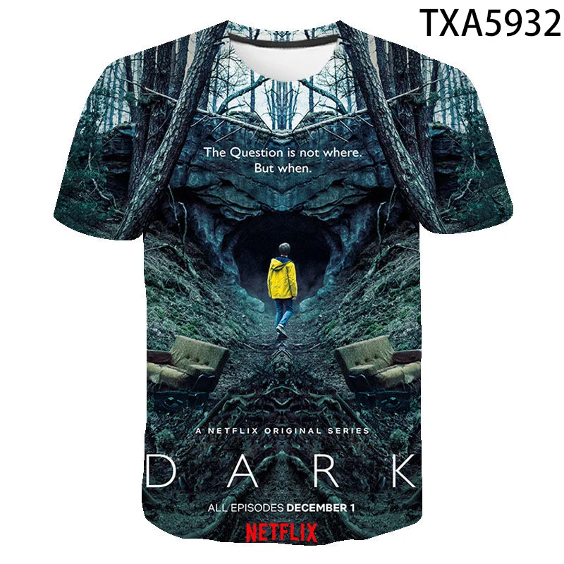 

Summer 2021New Dark Netflix Matter BLM Fashion T-shirt Cool Boy Girl Kids 3D Printed Short Sleeve Casual Men Women Children Tops