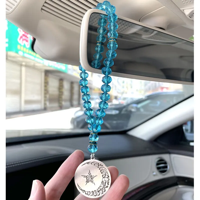 Ислам оттоманскотурецкого молитва 33 Кристальный Бусы tasbih полумесяц зеркало