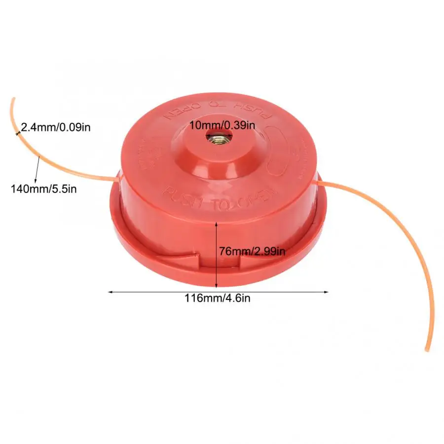 Универсальный триммер головка Bump линия подачи катушка красная закаленная