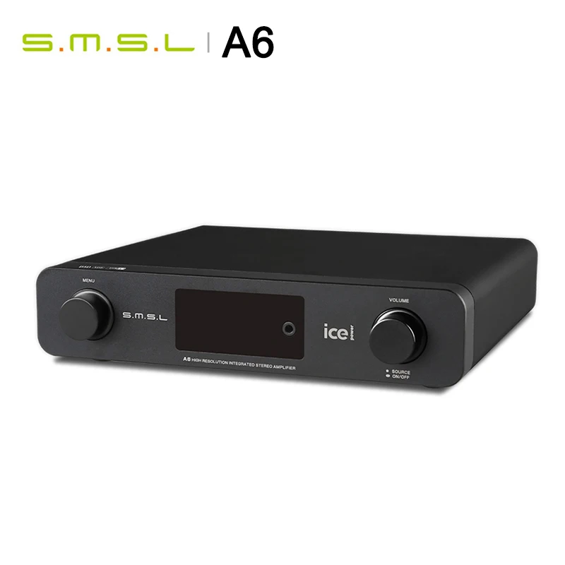 SMSL A6 HIFI Многофункциональный цифровой усилитель DSD с ЦАП ICEPOWER 50AS* 2 SE модуль CM6632A+ AK4452 DSD512