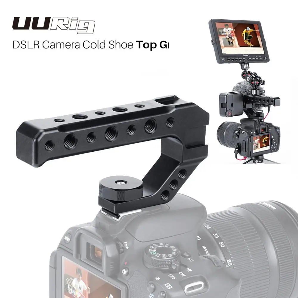 Adaptador de Sapata para Câmera Cabo de Mão Estabilizador com Haste Extensora para Microfone e Monitor de Luz Dslr Canon Nikon Led