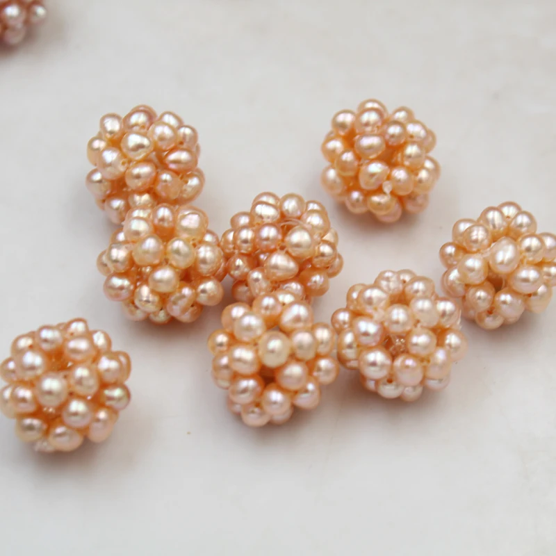 Бусины Из Натурального пресноводного жемчуга круглые бусины ручной работы в