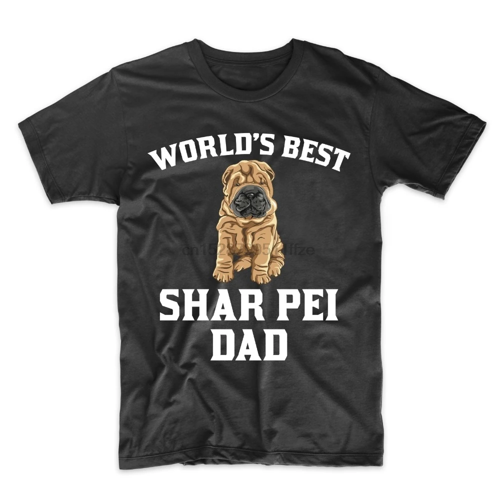 World Best Shar Pei Dad мужские Новые Топы 2019 с принтом букв 100% хлопковые футболки Bob Marley