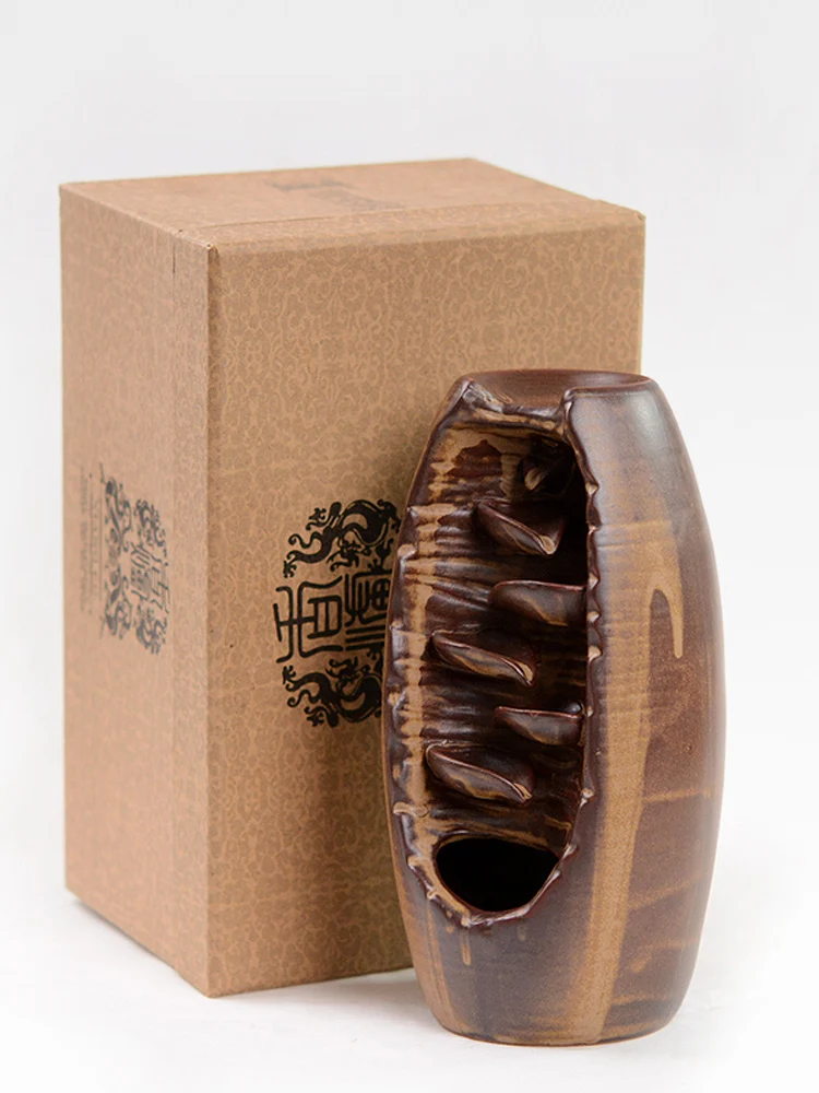 

Backflow incense burner Dehua ceramic agarwood sandalwood backflow incense home incense tower incense painted pottery ornaments