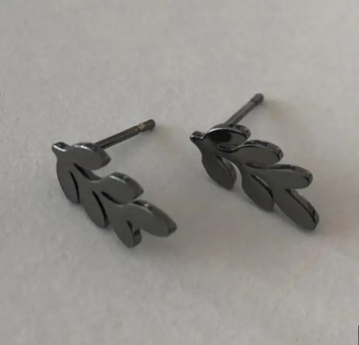 black Earing SMJEL перо из нержавеющей стали серьги ювелирные изделия, Золотая цепь наборы женщин bijoux enfant fille Амулет Бусы с орлами оптом - Окраска металла: black Earing