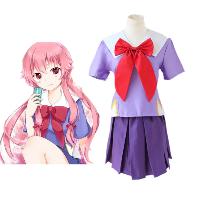 

Anime The Future Diary Cosplay Costumes Yuno Gasai Cosplay Costume School Uniforms Halloween Party Mirai Nikki Cosplay Costume