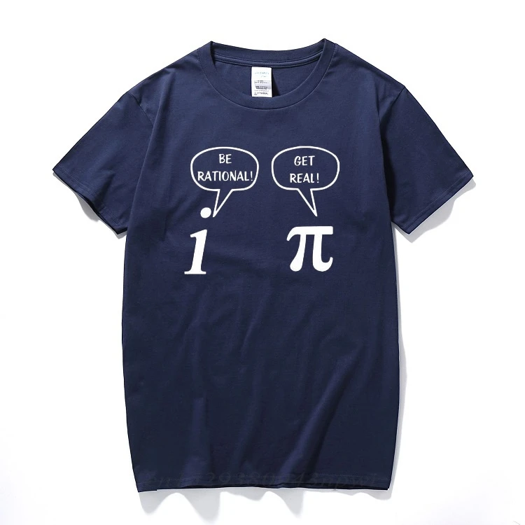 

Summer Style Become Rational, Get Real! Mathematics Science Geeky Funny Joke Pun Pi T-Shirt Tops Funny For Men's T-shirts