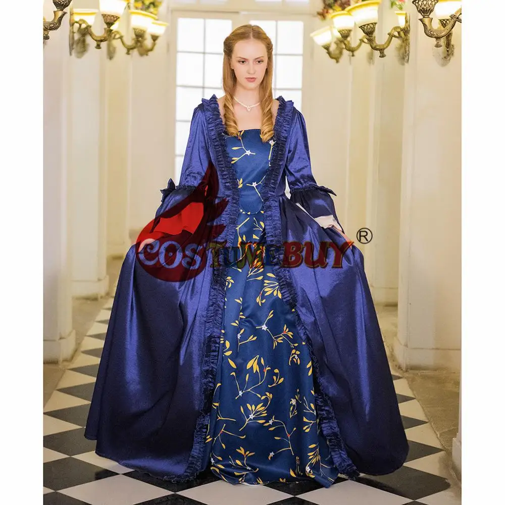 Женское бальное платье Costumebuy синее платье-Антуанетта 18 века в стиле барокко для