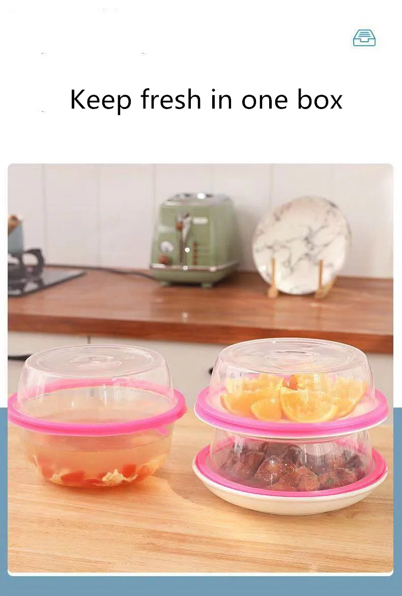 

Microwave Fresh Cover Sealing Lid Can be Superimposed on the Refrigerator Fresh-keeping Lid Plastic Bowl Lid Food Heating Cover