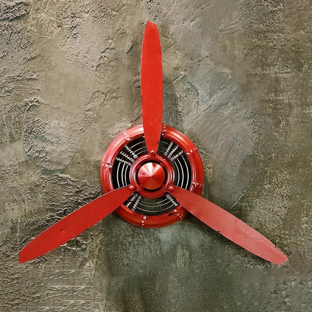

Vintage Clock Propeller Wall Decoration Aircraft Propeller Style Clock Aircraft Propeller Retro Wrought Iron Wall Propeller